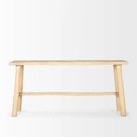 Sekou Light Brown Wooden Craftsman Console Table