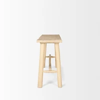 Sekou Light Brown Wooden Craftsman Console Table