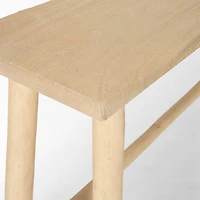 Sekou Light Brown Wooden Craftsman Console Table