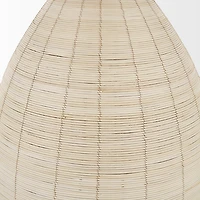 Saliha Cane w/ Brass Metal Pendant Light