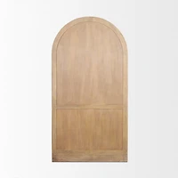 Suri Light Brown Wood W/Glass Doors Arched Curio Cabinet