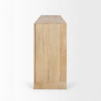 Suri Light Brown Wood w/ Glass Doors Sideboard