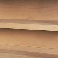 Suri Light Brown Wood w/ Glass Doors Sideboard