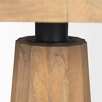 Swanson 60" Light Brown Wood Round Pedestal Dining Table