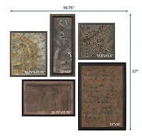 Ing (Set of 5) by Mercana Studio a Hand Embellished Framed Art Print