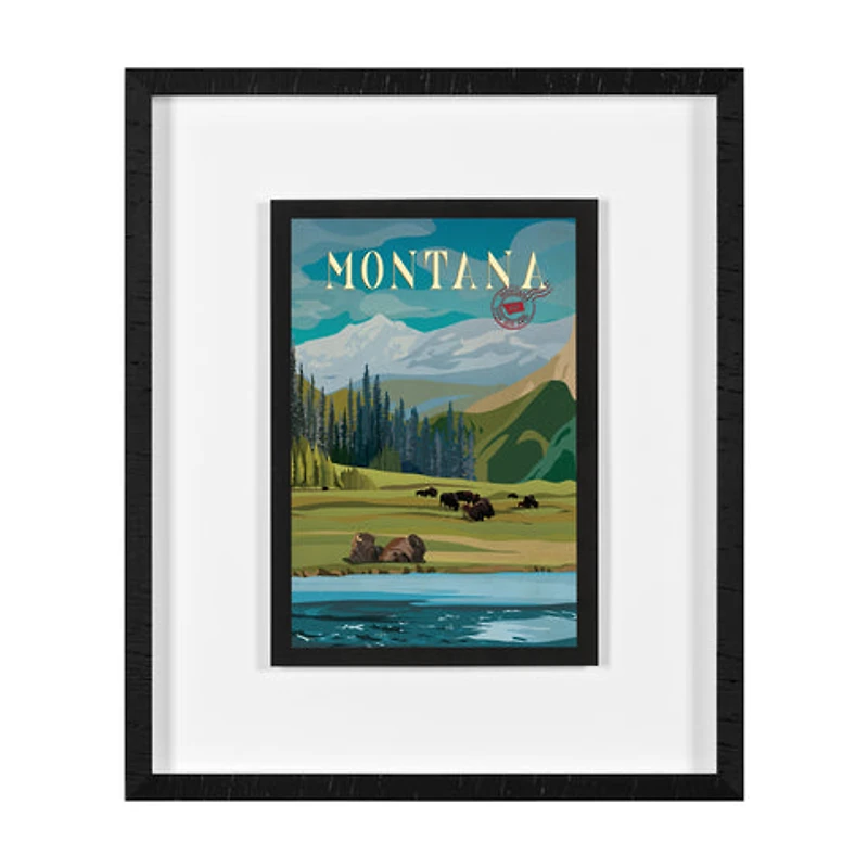 Montana Go USA by Mercana Studio Decograph Framed Art Print