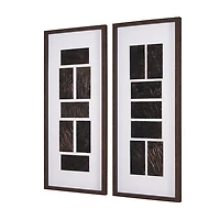 Grouped Bricks (Set of 2) by Studio M a handmade Original Framed Artwo