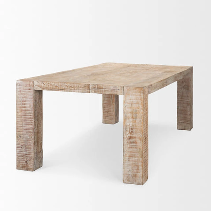 McArthur Whitewash Reclaimed Wood Dining Table