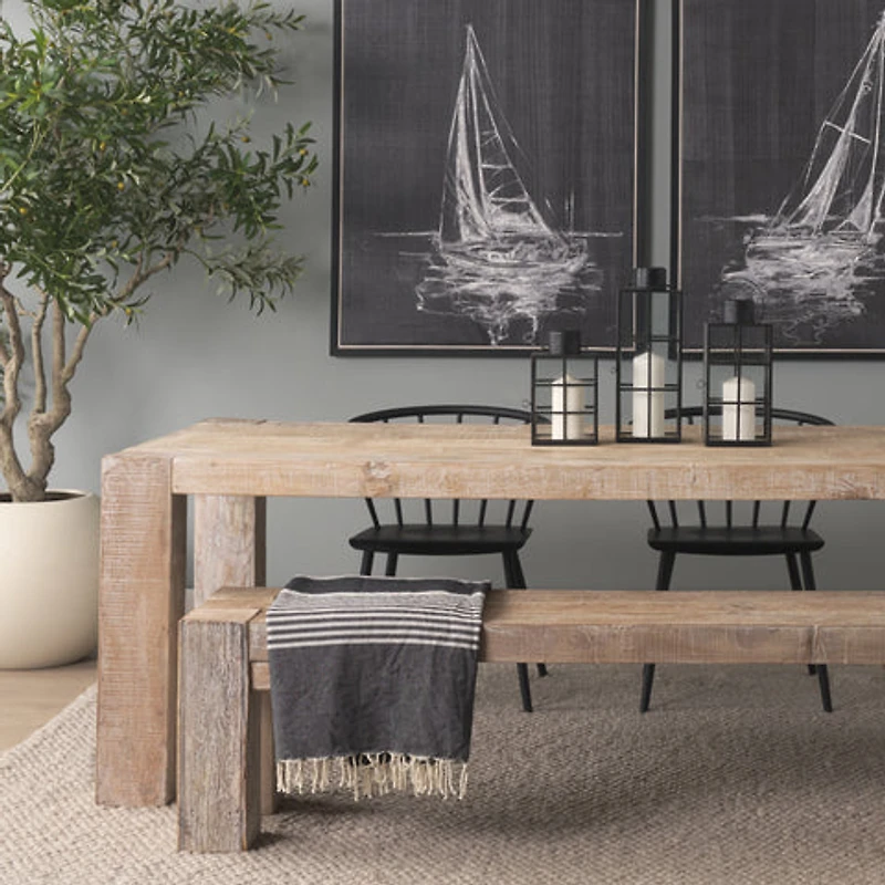 McArthur Whitewash Reclaimed Wood Dining Table