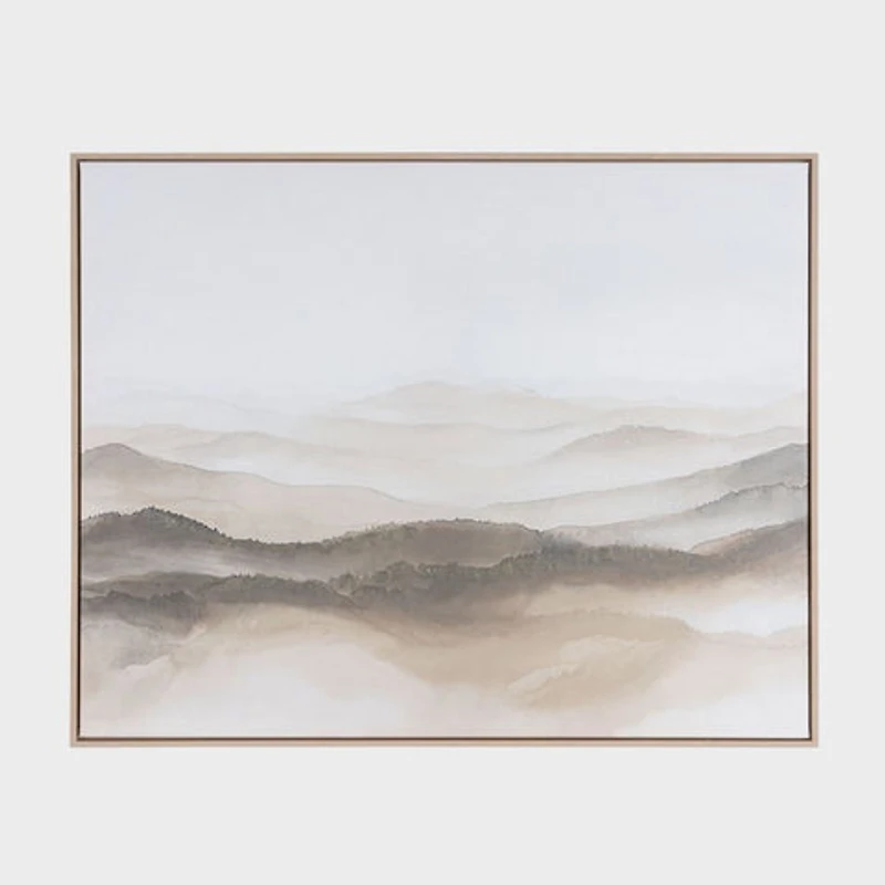 Misty Mountains, Hand Painted Canvas