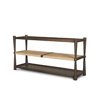 Bondi Wood w/ Paper Rope Shelf Console Table