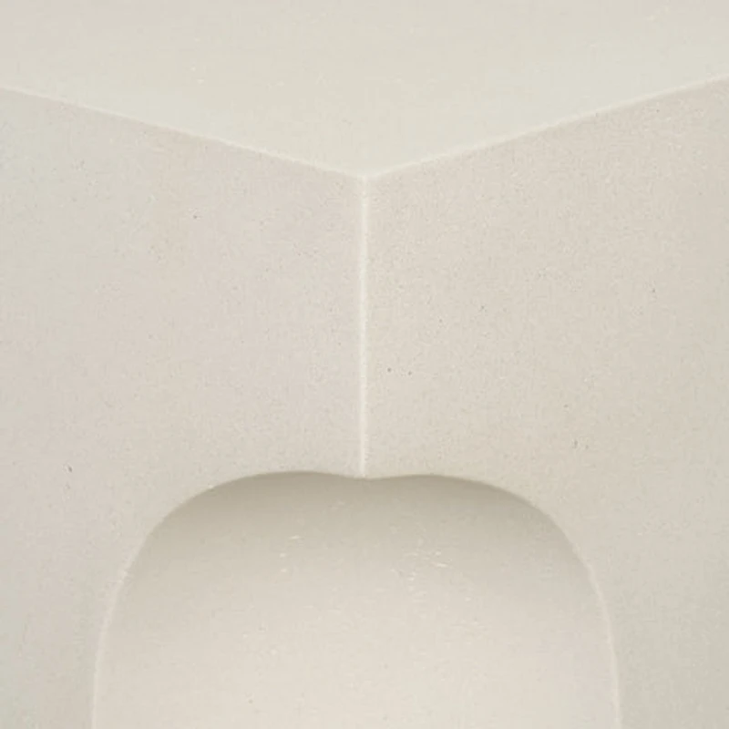 Bunda Square Sculptural Stone Finish Accent Table