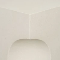 Bunda Square Sculptural Stone Finish Accent Table