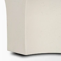 Bunda Square Sculptural Stone Finish Accent Table