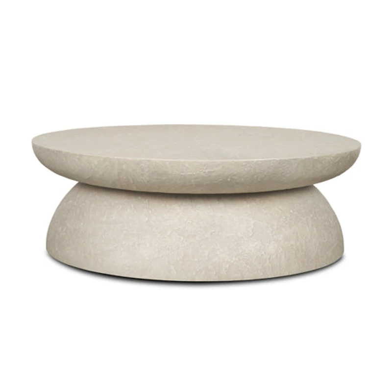 Mesa 48" Round Stone Finish Coffee Table