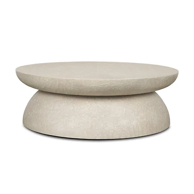 Mesa 48" Round Stone Finish Coffee Table
