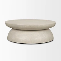 Mesa 48" Round Stone Finish Coffee Table