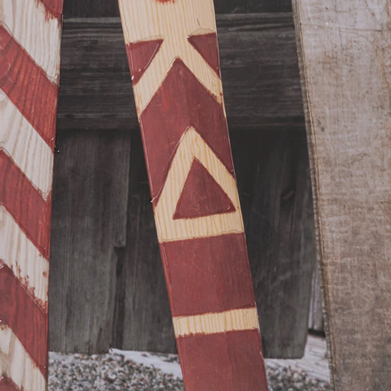 Canoe Hand Embelished Framed Art Print Matted under Glass