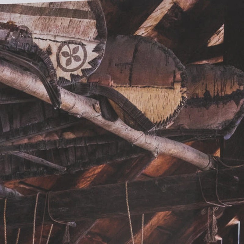 Canoe Hand Embelished Framed Art Print Matted under Glass