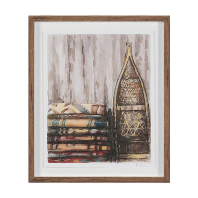 At The Cabin Hand Embelished Framed Artwork