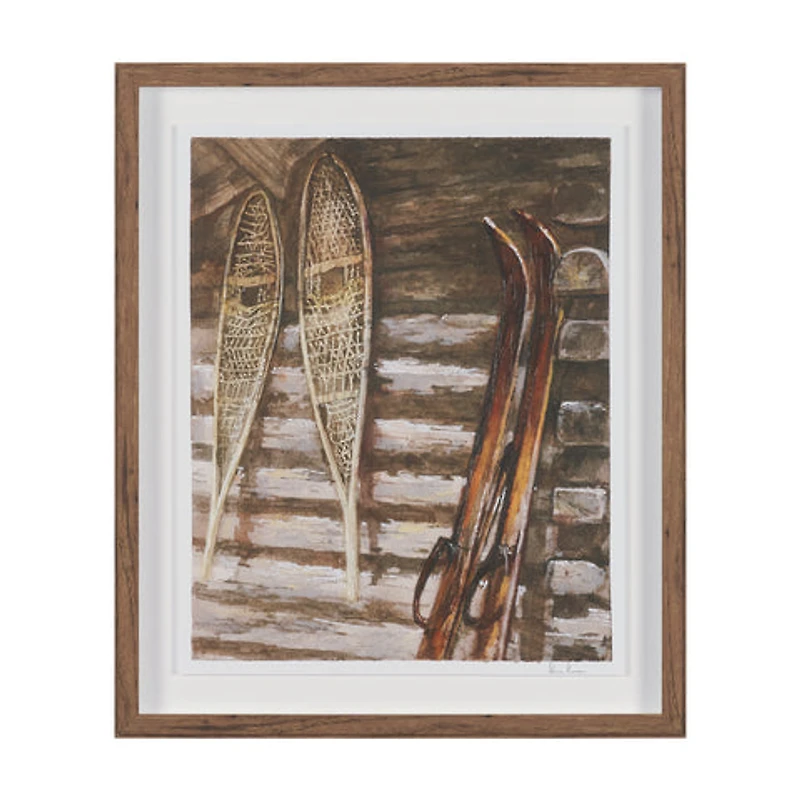 At The Cabin Hand Embelished Framed Artwork