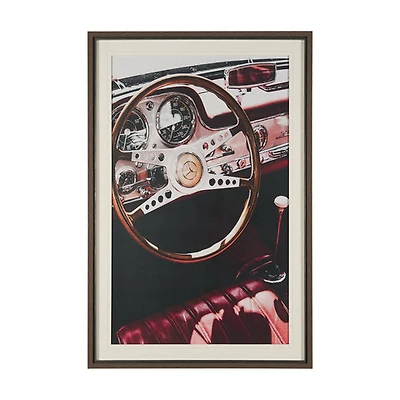 Vintage Car by Magda Izzard Textured Framed Art Print