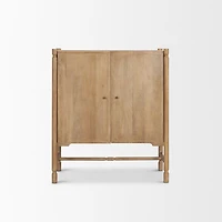 Phil Light Brown Wood 2 Door Bar Cabinet