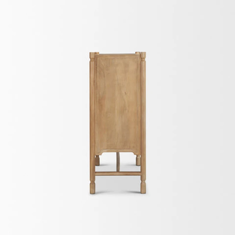 Phil Light Brown Wood 2 Door Bar Cabinet