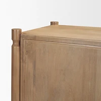 Phil Light Brown Wood 2 Door Bar Cabinet