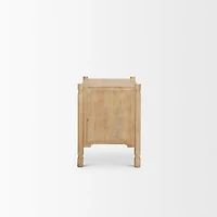 Phil Light Brown Wood 2 Drawer Accent Cabinet