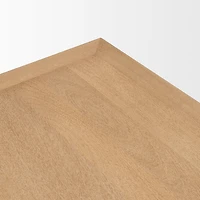 Trellyn 48" Brown Wood w/ Carved Woven Base Square Coffee Table