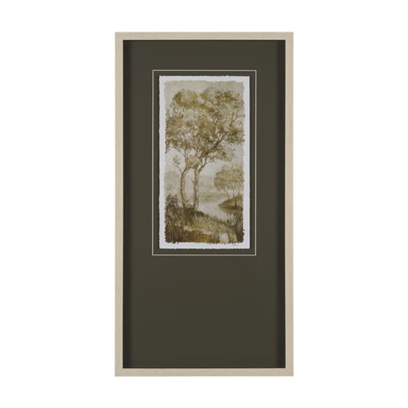 Timeless Vista Hand Embelished Textured Framed Artwork