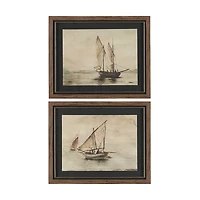 Timeless Voyage (Set of 2) Hand Embelished Framed Artwork