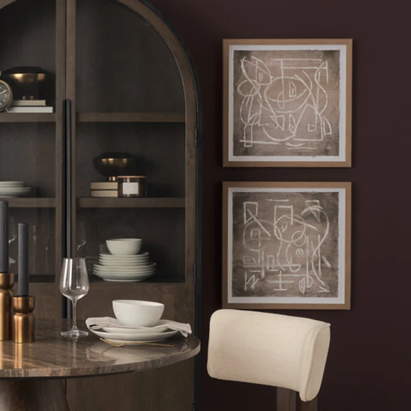 Obscure Framed Artwork Matted under Glass