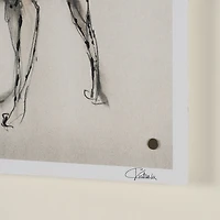 Playful Pup Hand Embelished Framed Artwork Matted under Glass