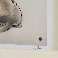 Playful Pup Hand Embelished Framed Artwork Matted under Glass