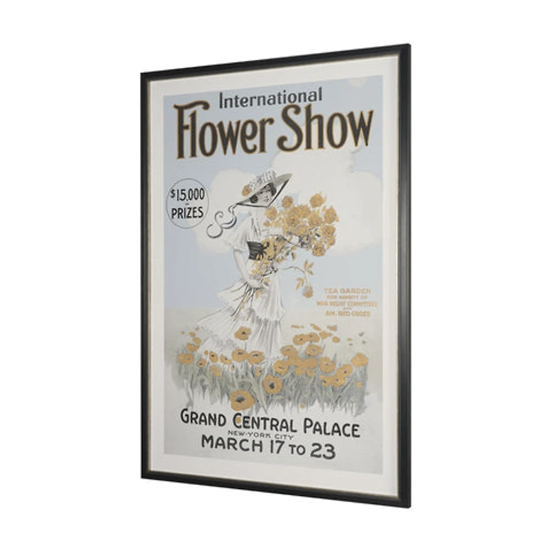 Ephemera Flower Show Text Frame Artwork