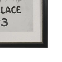 Ephemera Flower Show Text Frame Artwork