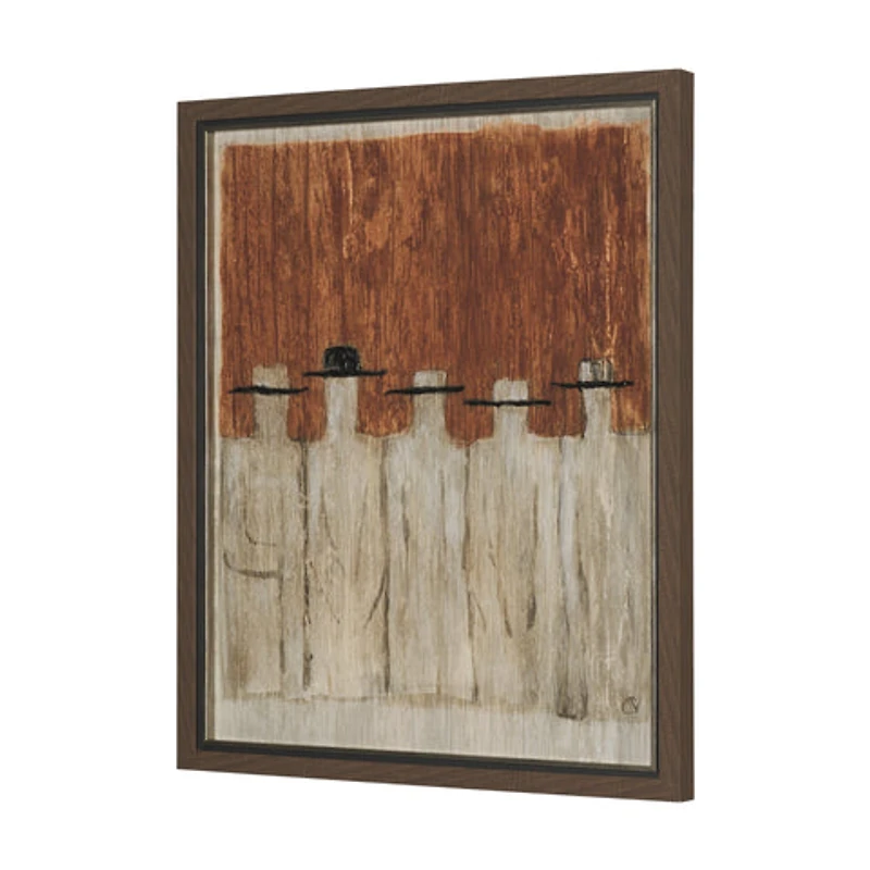 Side by Side Framed Artwork Matted under Glass