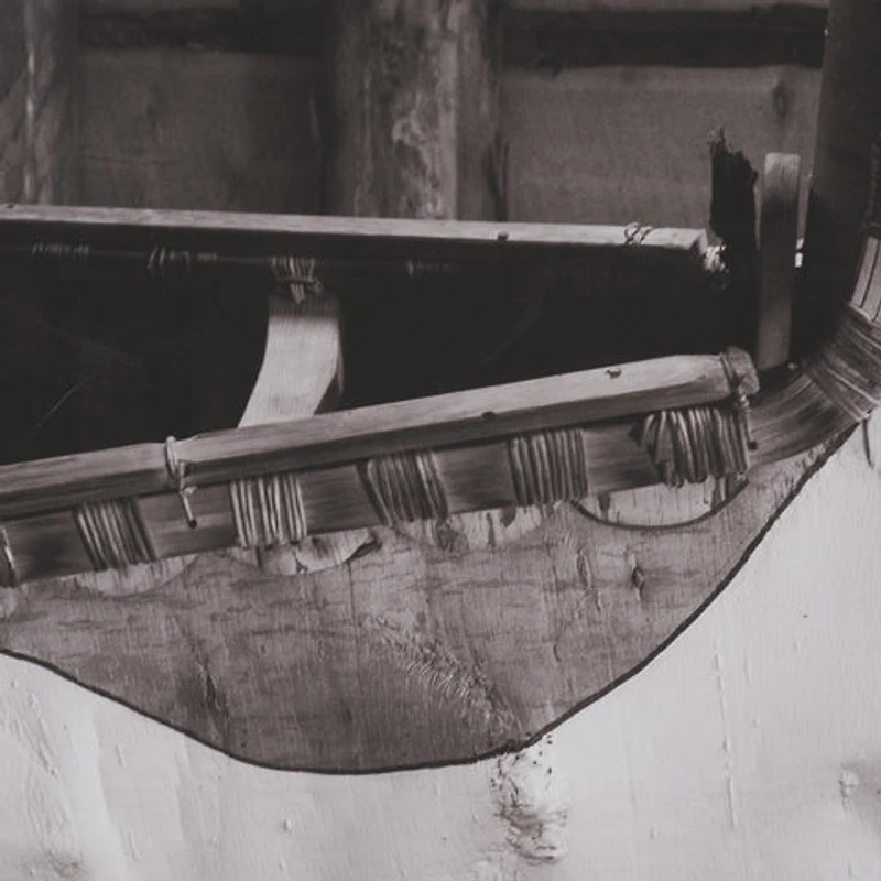 Moose Canoe Framed Art Print Matted under Glass