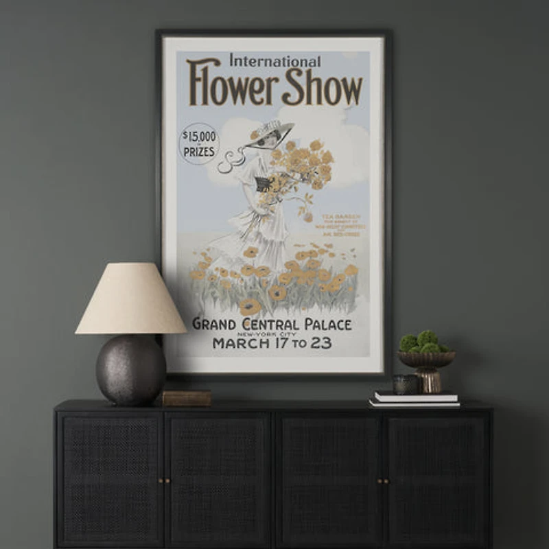 Ephemera Flower Show Text Frame Artwork