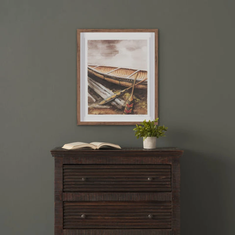 At The Cabin Hand Embelished Framed Artwork