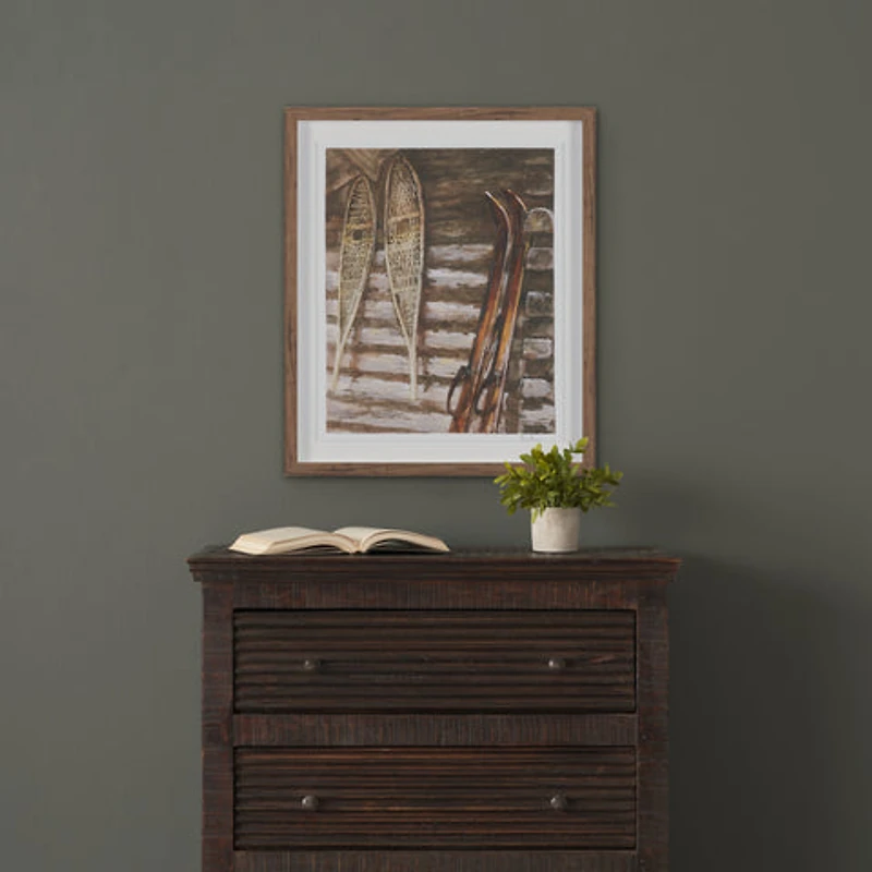 At The Cabin Hand Embelished Framed Artwork