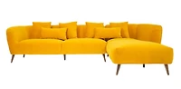 Modular Maja Velvet Sectional - Champagne