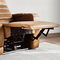 Creston Genuine Leather Recliner Chair with Cup Holder & Storage