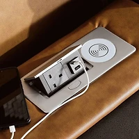 Creston Genuine Leather 3-Seater Power Recliner Sofa with USB & Wirele