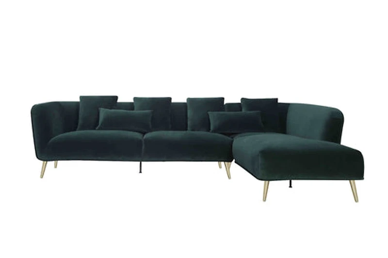 Modular Maja Velvet Sectional - Champagne
