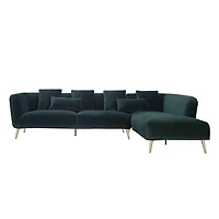 Modular Maja Velvet Sectional - Champagne