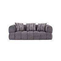 Adonis Sofa w/3 Pillows - Pewter