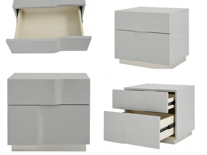 Janice Night Stand - Cool Grey